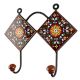 Dark Brown Wheel Flower Ceramic Tile Hook